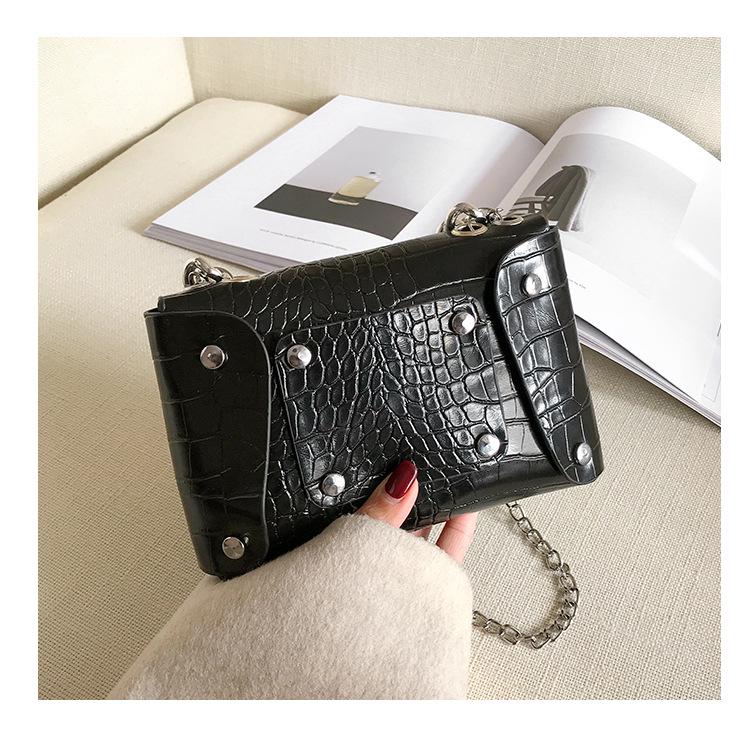 SCIONE Hand Bag Women's Messenger Bag 2020 New Spring and Summer Wild Retro Pattern One Shoulder Chain Bag