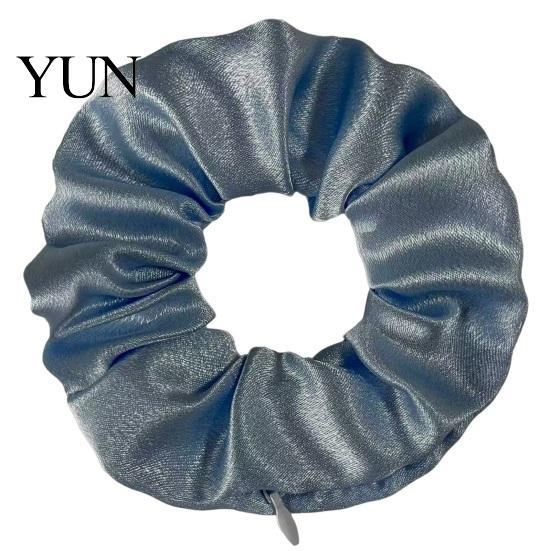 Practical Hair Ties for Small Items Pocket Scrunchies with Hidden Zipper Women, Elastic Tie Multi-functional Storage Keys And Coins, Satin Accessories