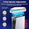 White Upper Cooling Fan Base Game Cooler Stand Bracket with RGB Atmosphere Colorful Lighting LED for PS5 Console with Dust Cover
