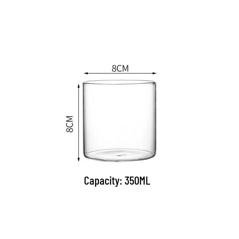 ZISIZ Square Glass Cold Drink Cup