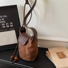Women’s Suede Crossbody Bag Minimalist Design for Daily Casual Office Use Vintage Chic Style