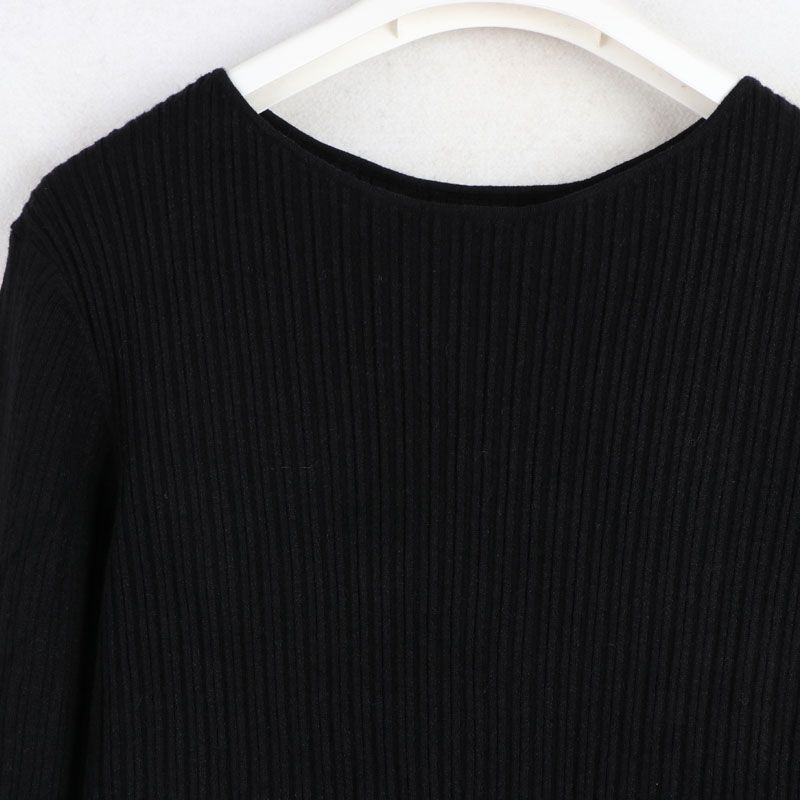 Sunshine House Spring New Arrival Export European and American Plus Size Women's Clothes Round Neck Long Sleeves Long Dress Sweater Slim Looking
