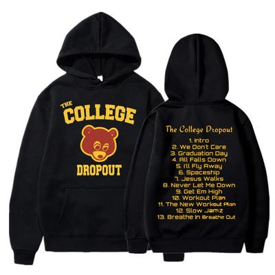 Kanye West Herren- und Damen-Rapper-Kapuzensweatshirt, übergroße Herren-Streetwear, Musikalbum, Retro-Hip-Hop-Stil