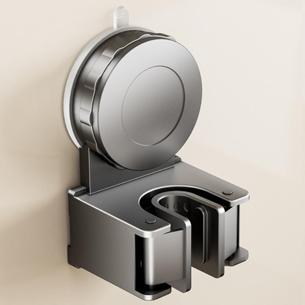 Multifunctional Vacuum Sucker Wall Mounted Mop Organizer Self-Adhesive Waterproof Mop Rack Mop Broom Clip Bathroom