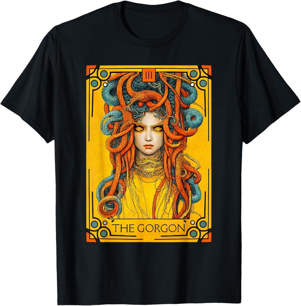 Greek Mythology Medusa Tarot Card The Gorgon Goddess T-Shirt