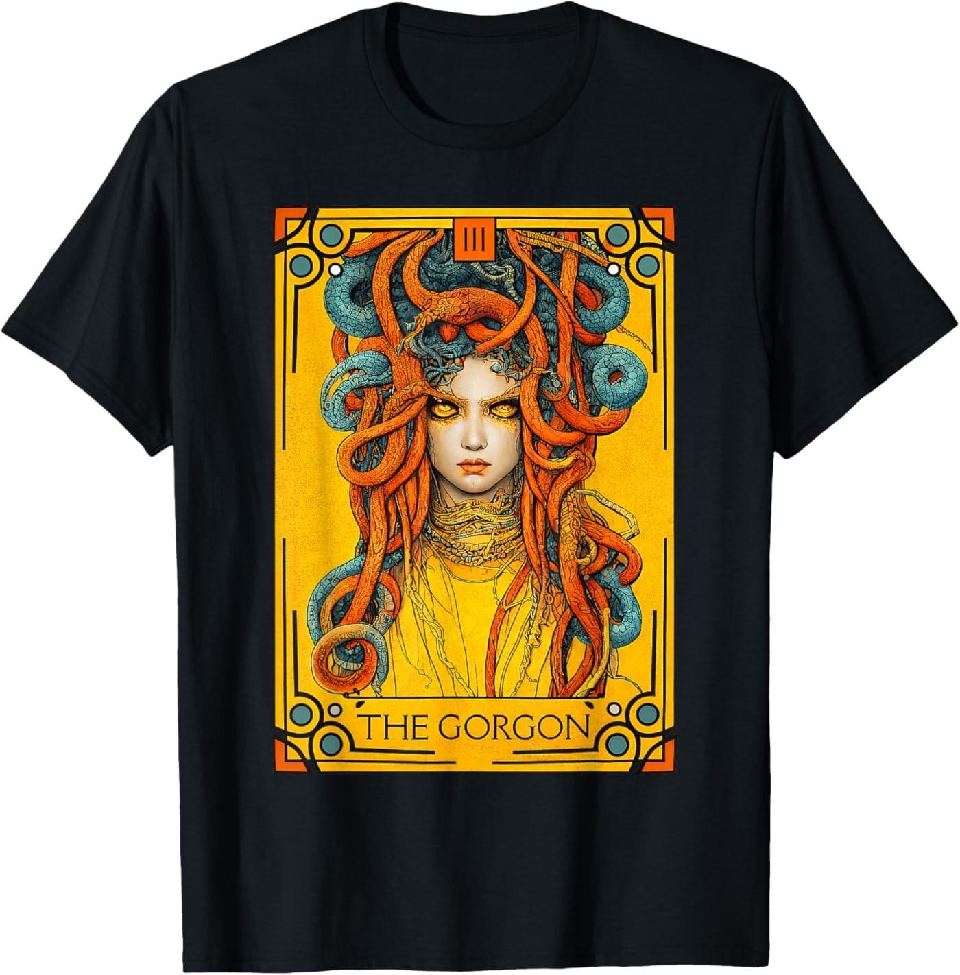 Greek Mythology Medusa Tarot Card The Gorgon Goddess T-Shirt S разноцветный