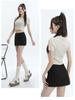 Spicy Girl High-Waisted A-Line Skirt: Summer Slimming, Anti-Exposure, Two-Piece Illusion with Hip-Hugging Slit