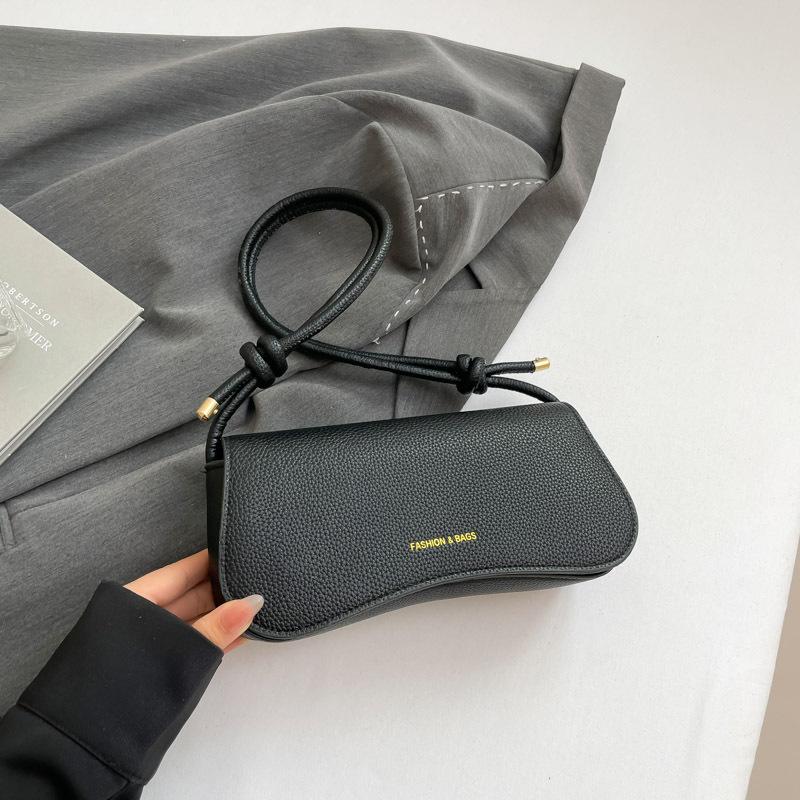 New solid color shoulder armpit bag retro fashion small square bag simple high-end versatile messenger bag women