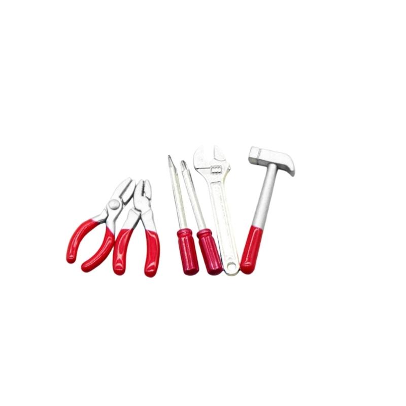 Miniature Gardening Tool Set Garden Toolbox for 1/12 Doll House Scene Decoration Craft Model Project Display Accessory