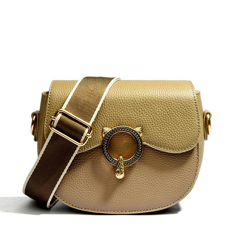 Genuine Leather Underarm Bag Niche Calf Leather Bag Women'S Trend Retro Texture Light Luxury Birthday Gift Shoulder Bag Messenger Bag