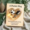 Soccer Heart Pocket Hug with Gift Card 2D Acrylic Heart-Shaped Soccer Inspirational Keepsake Emotional Support Gifts for Soccer Lovers Sports