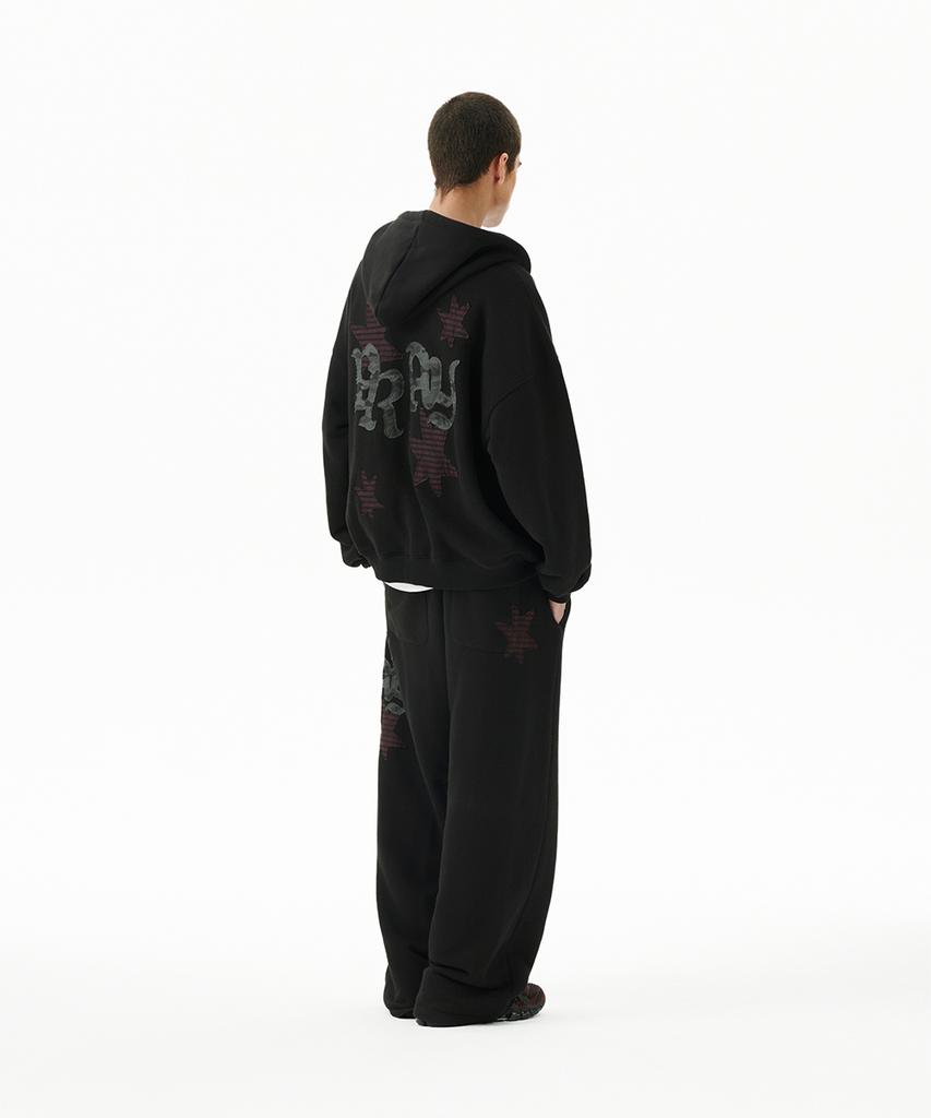 MAHAGRID Pray Applique Sweat Pant Black(Mg2Ffmpa05A)
