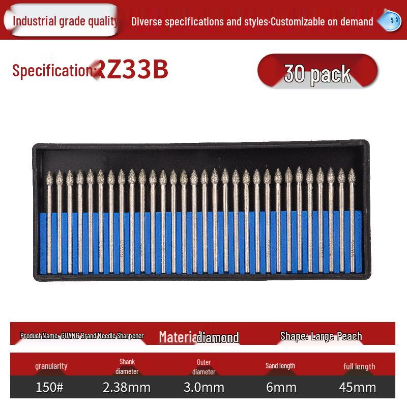 Lin Guang Diamond Electroplated Grinding Needle for Jade Carving and Mold Polishing