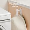 Simple White Plastic Face Basin Rack With Waterproof Design For Bathroom Organization