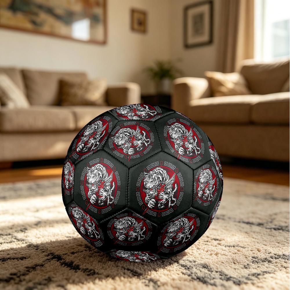 1PC Tiger Dragon Battle Soccer Ball Size 5 Football Machine Sewn Indoor/Outdoor Universal Football Surprise Collection n131