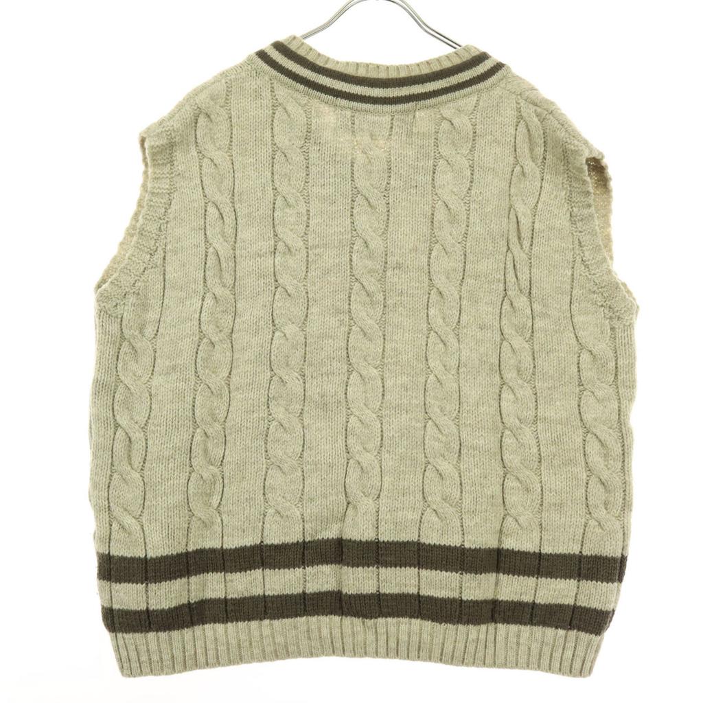 Oldderby Knitwear Long sleeve V neck Knit vest L beige Women Used