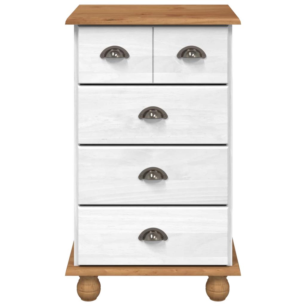 ASKIM White Drawer Chest of Drawers 45.8 x 40 x 79 cm