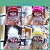 Breloc Monchhichi cu cristale, Căciulă tricotată, Pandantiv nurcă, Premiu schimb la arcade, Cadou