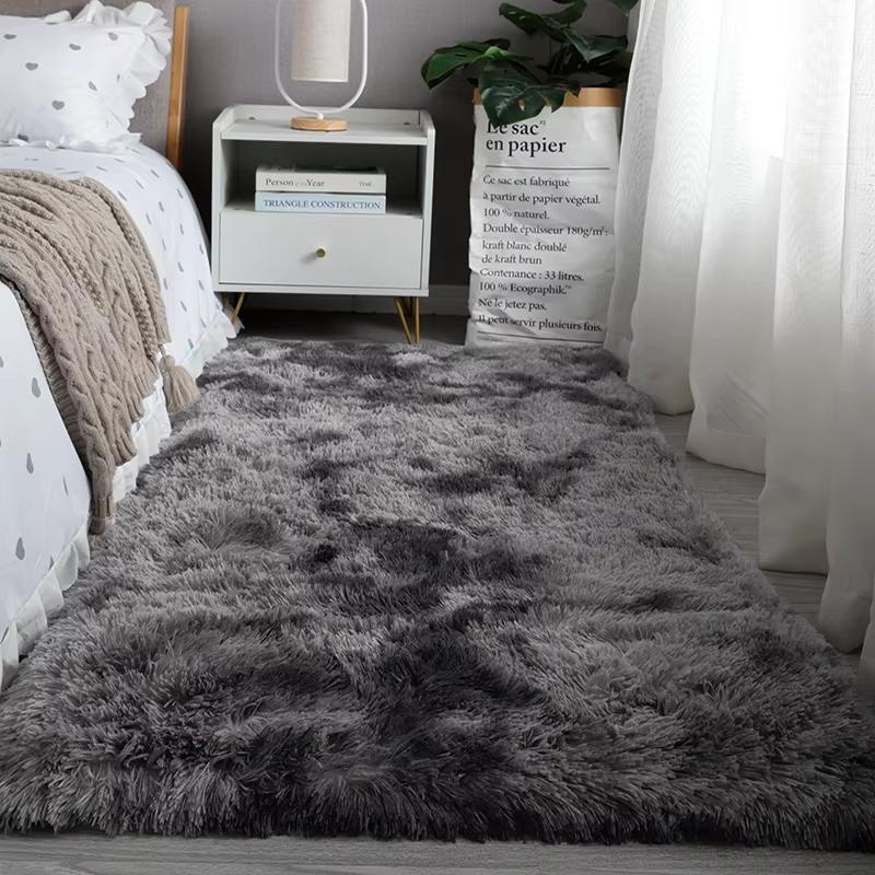 Velvet Area Rug, Living Room, Bedroom, Bedside Runner, Bay Window Rug, Floor Mat, Soft And Fluffy, Home Decor.