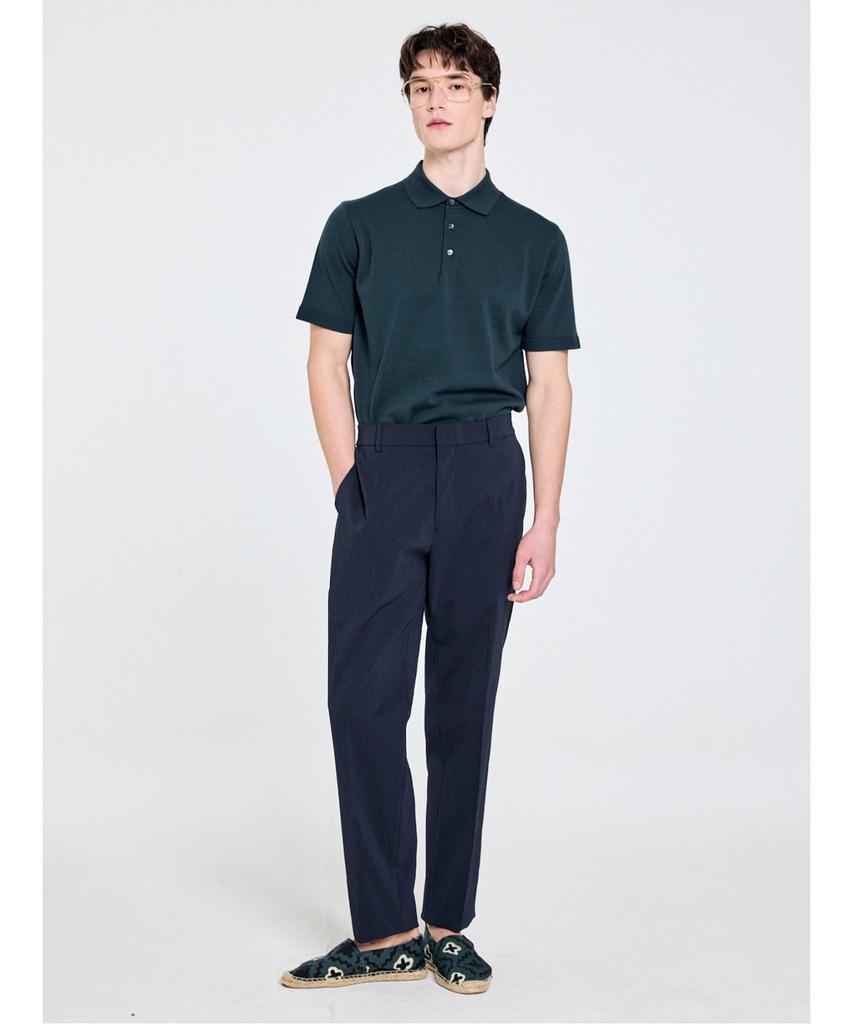 GLXY (GALAXY LIFESTYLE) Glxy [Galaxy Lifestyle][Sammu Clothing] Lightweight Crease Slacks Navy