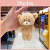 Plush Teddy Bear Keychain With Silver And Gold Key Rings For Bag Charm Collectors