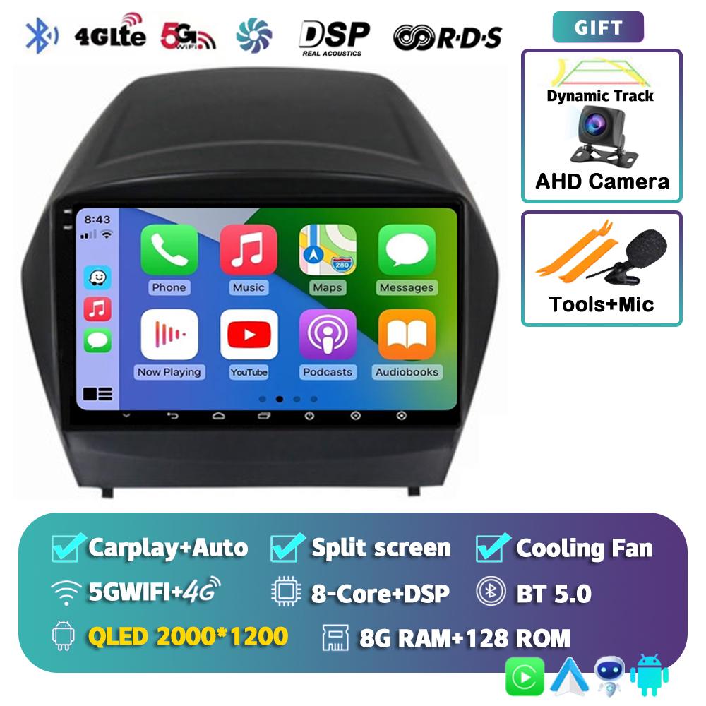 Android 14 Carplay Auto WIFI+4G Car Radio For Hyundai Tucson 2 LM IX35 2009-2015 Multimedia Video Player Navigation GPS DSP 2din