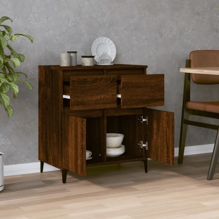VidaXL Buffet Chêne marron 60x35x70 cm Bois d'ingénierie 819691