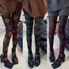 Collant Calze Lingerie a Quadri Retrò Stile Giapponese Jk Collant Leggings Morbidi Sexy Autocalzanti Coscia Donna