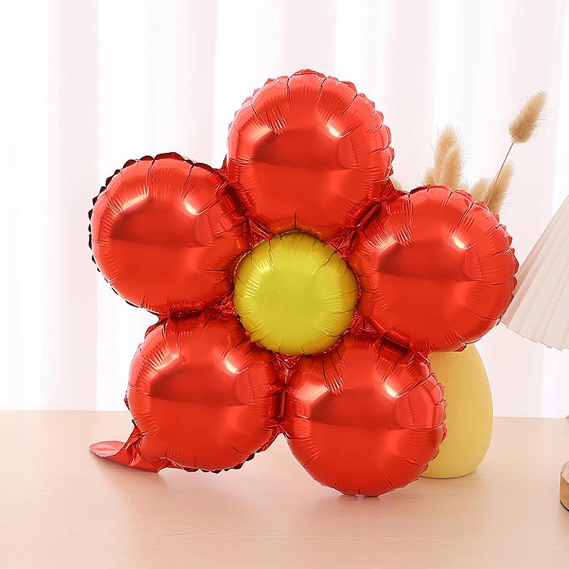 Пятилепестковый Цветок Фольгированный Шар для Украшения Вечеринки и Мероприятия