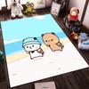Adorable Cartoon Bear and Panda Walking by the Beach Pattern On a Cute Carpet Suitable for Use As an Anti-slip1 For1room and Bedroom Sofas