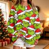 Women's Casual Christmas Print Neck Sweatshirt