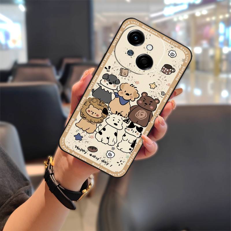 Silicone Dirt-resistant Phone Case For Tecno POP9 4G/Spark GO 1/KL4 Cartoon Phone Pouch Shockproof Back Cover TPU Cute