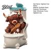 Unique Home Decor Highland Cow Bathroom Figurine Resin Scottish Calf Bathing Statue Funny Cute Accessories Farmhouse Animal Ornament for Office