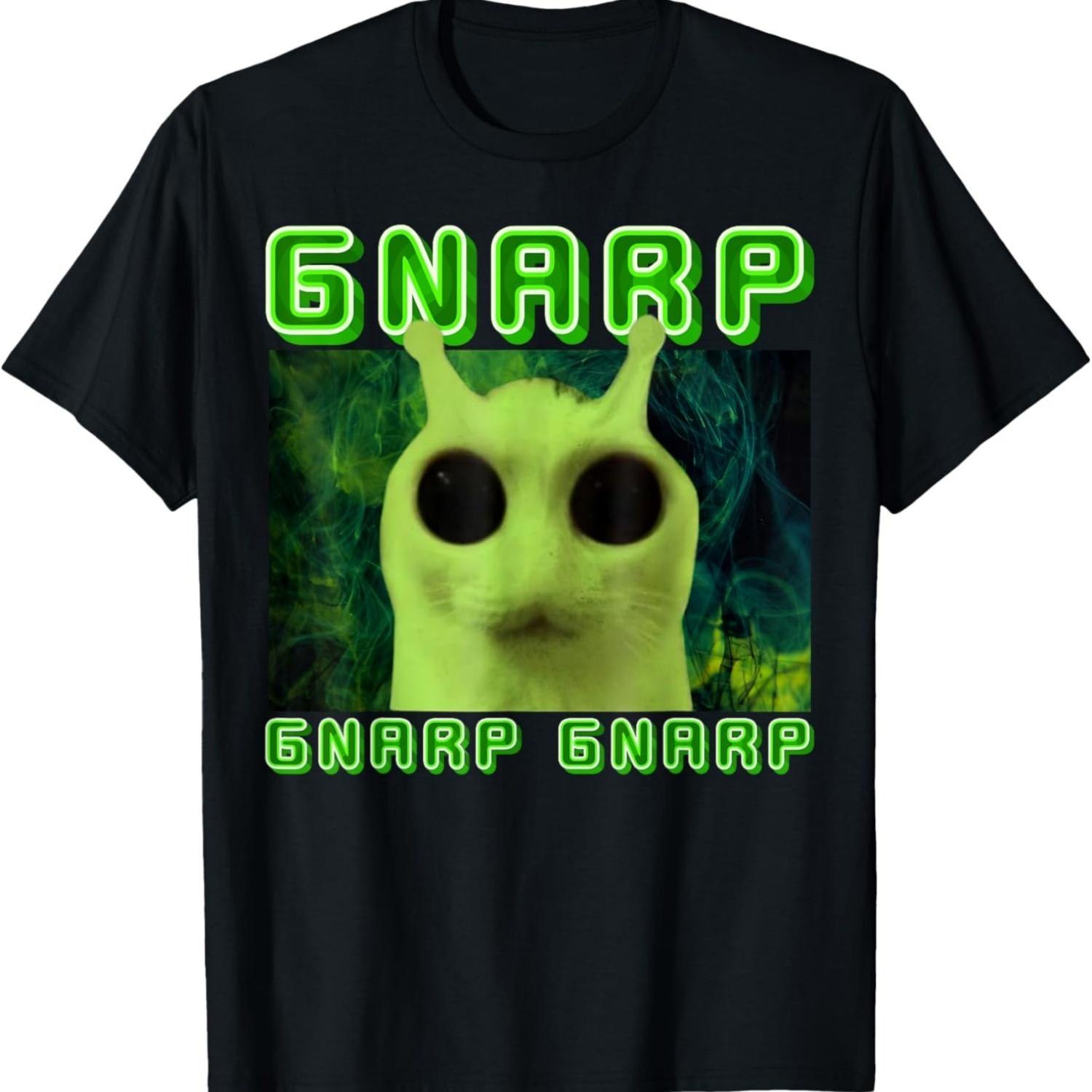 Gnarp Gnarp Cat Silly Alien Meme Cat Meme Brainrot Memes Men T-Shirt S чёрный