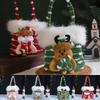Bright Snowman Christmas Gift Bag Colorful Knitted Beautiful Knitted Gift Storage Bag Velvet Material Snowflake Design