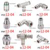 SUS 304 Edelstahl Pneumatikschlauchfitting PC PCF PL PE PU 8mm Vollmetall Schnellverschluss Rohrverbinder Gelenk 1/2 1/8 1/4 3/8 Motordichtungen 6