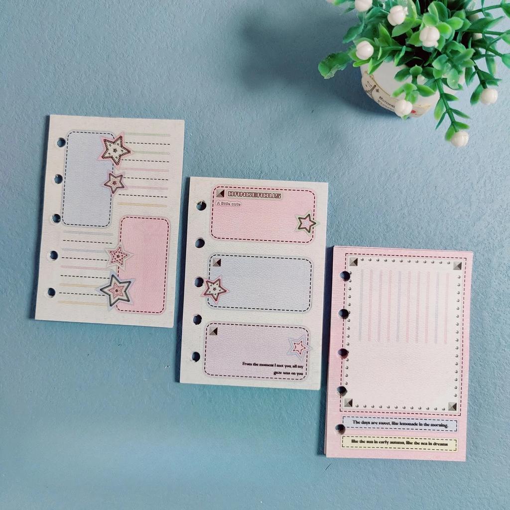 M5 Páginas de Colores 30 Hojas Hojas Sueltas Página Interior Diario Cuaderno de Bocetos Accesorios Diario Suministros de Oficina