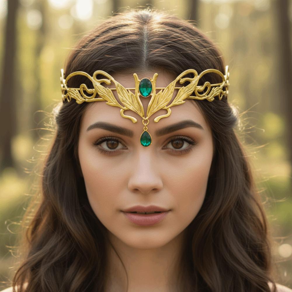 Elegant King Round Elves Crown Baroque Zinc Zinc Alloy Rhinestone Headdress Goddess Tiaras  Wedding Ceremony