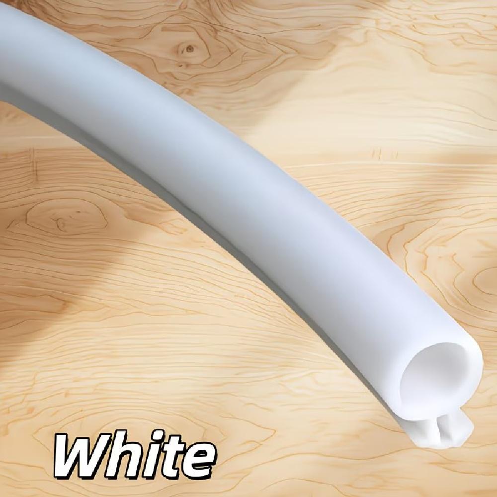 

1m/2m/3meters/6m O Type Plastic Steel Door Window Block Sealing Weather Stripping Silicon Rubber Elastic Band Hollow 1m білий