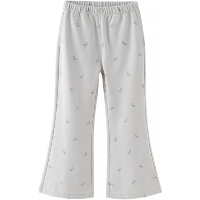 DAVE&BELLA Girls' Summer Knit Flared Long Pants