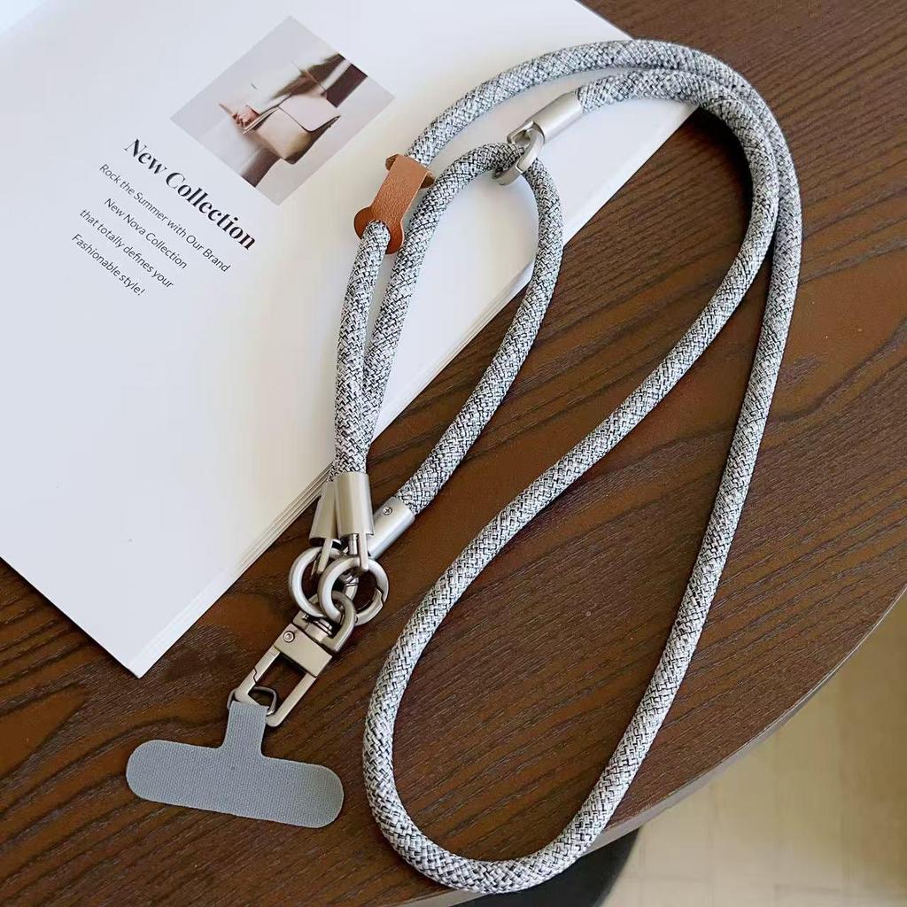 Dual-Function Anti-Lost Crossbody Phone Lanyard with Detachable Wrist Strap and Metal Buckle
