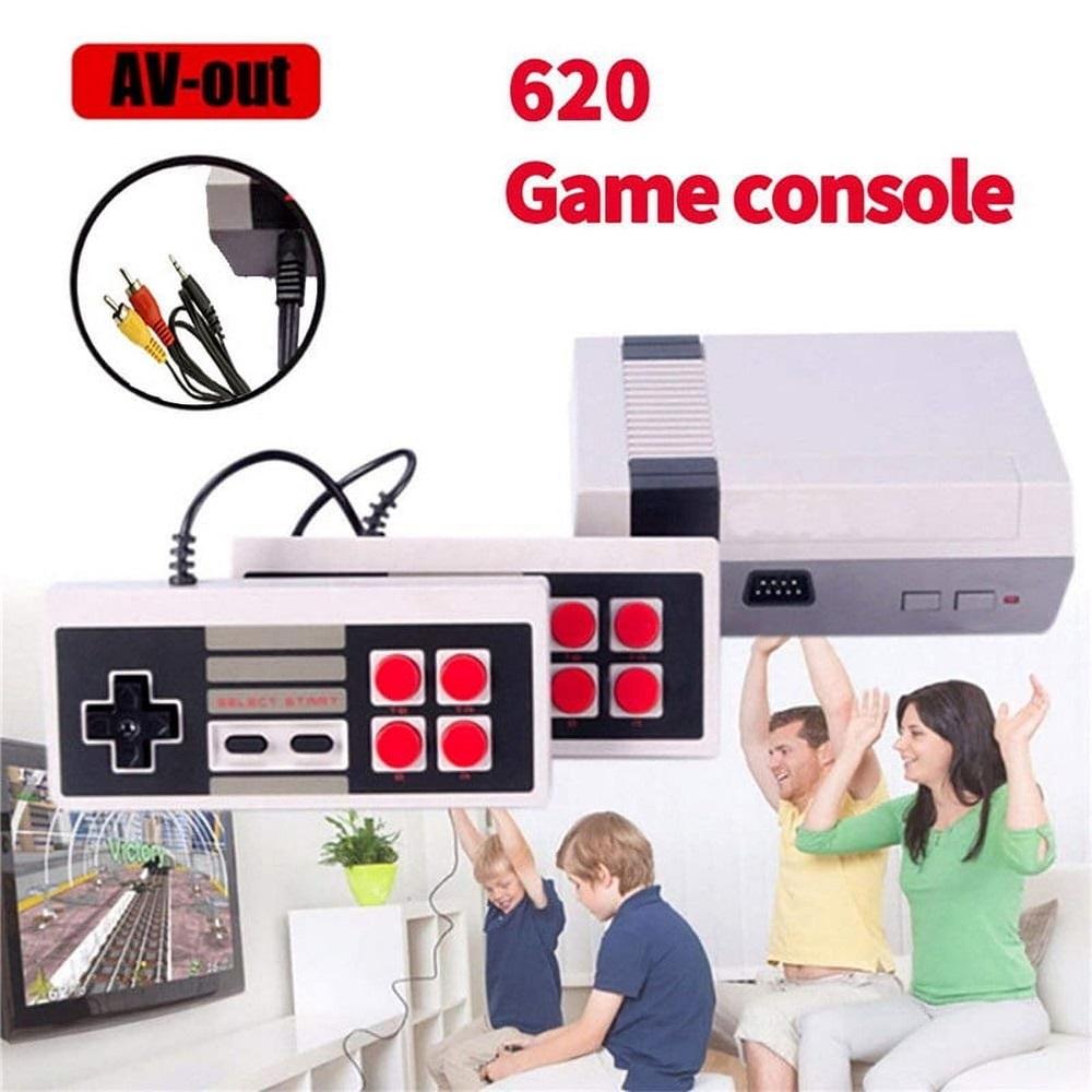 Classic retro controller, built-in 620 retro games, two-player mode, suitable for children and adults, plug and play, AV output TV controller