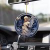 Acrylic Flat Surface Angel Car Pendant With Minimalist Design For Vehicle Interior Decor