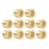 Brass Threaded Pipe Fitting 1 2 to 3 8 Reducer, 10 Pack Hex Socket Adapters for Water, Oil, Gas with 1200 PSI (10 Pack) Hex Socket, for