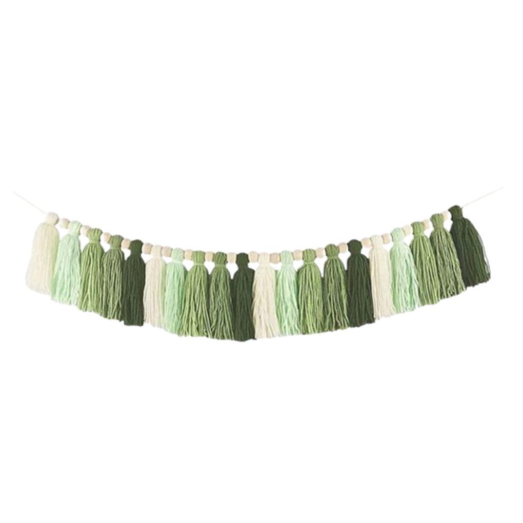 Cotton Tassel Garland Pastel Banner Addition To Nursery Room Girls Bedroom Accessories Easy Hanging