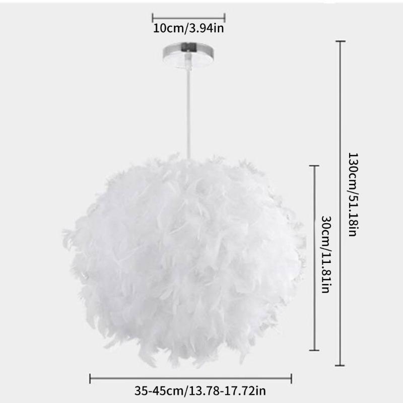 Lamp Shades Elegant Lampshade Feather Texture Soft Lighting Decors Elegant Lighting Accessories Suitable for Bedroom