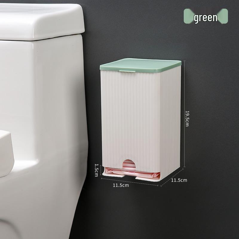 Cutie de depozitare multifuncțională de perete pentru absorbante, șervețele și bețișoare cu capac rabatabil