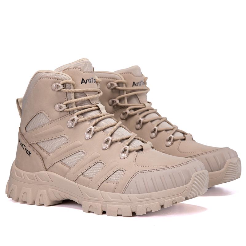 

2025 Autumn Wear-Resistant Plus Size Trendy High-Top Casual Lace-Up Desert Hiking Shoes for Men Size 39