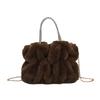Large capacity plush small bag women's new commuter portable cloud plush bag fashion chain shoulder messenger bag