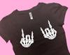 Rock On Skeleton Hands SNUG FIT Crop Top | Crop Top | Graphic Top | Gift For Her | Y2K Tee | Y2K Crop Top | Gift for Friend | Halloween